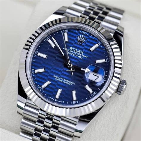 rolex datejust 41mm blau|rolex datejust 41 blue motif.